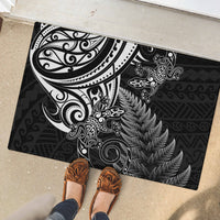 New Zealand Lizard Rubber Doormat Silver Fern Aotearoa Maori