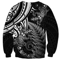 New Zealand Lizard Sweatshirt Silver Fern Aotearoa Maori LT14 - Polynesian Pride
