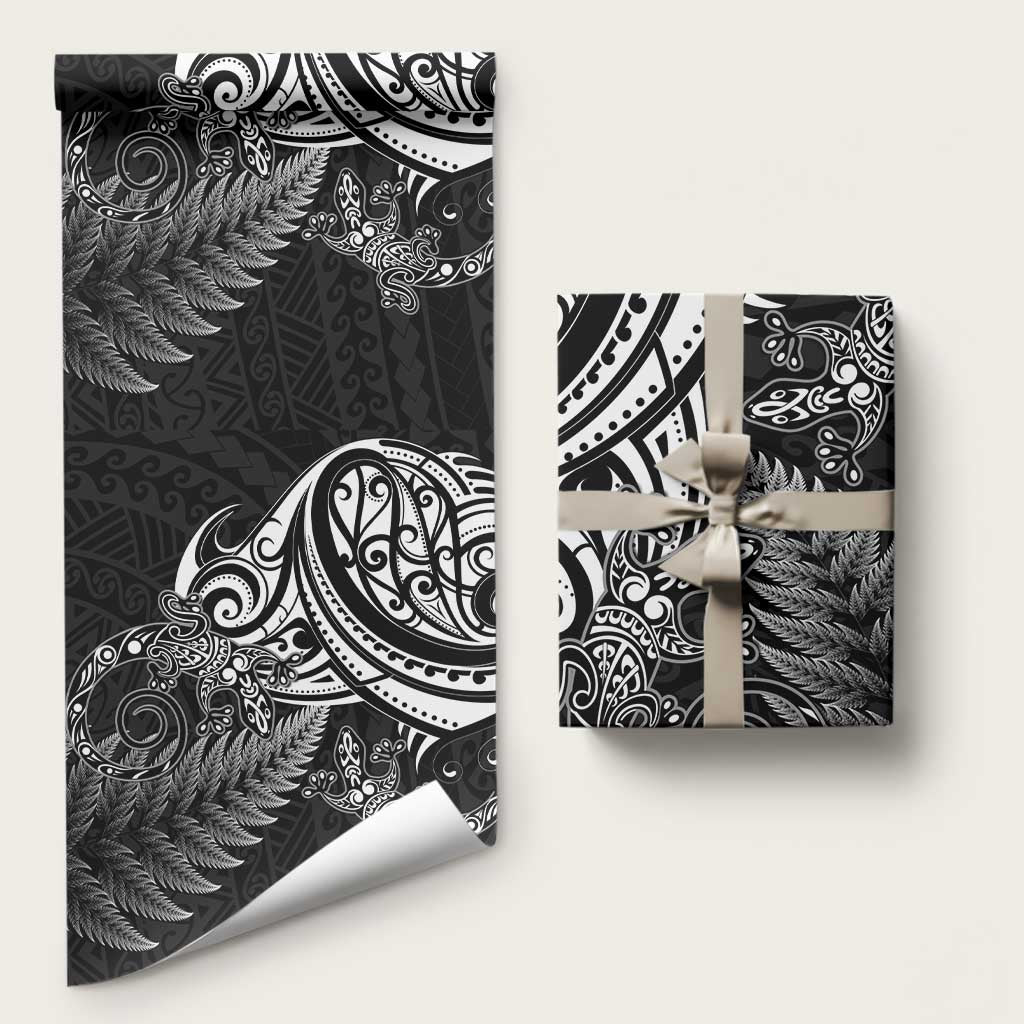 New Zealand Lizard Wrapping Paper Silver Fern Aotearoa Maori - Polynesian Pride