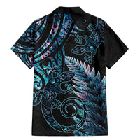 New Zealand Lizard Family Matching Mermaid Dress and Hawaiian Shirt Silver Fern Aotearoa Maori With Paua Shell LT14 - Polynesian Pride