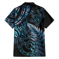 New Zealand Lizard Family Matching Puletasi and Hawaiian Shirt Silver Fern Aotearoa Maori With Paua Shell LT14 - Polynesian Pride