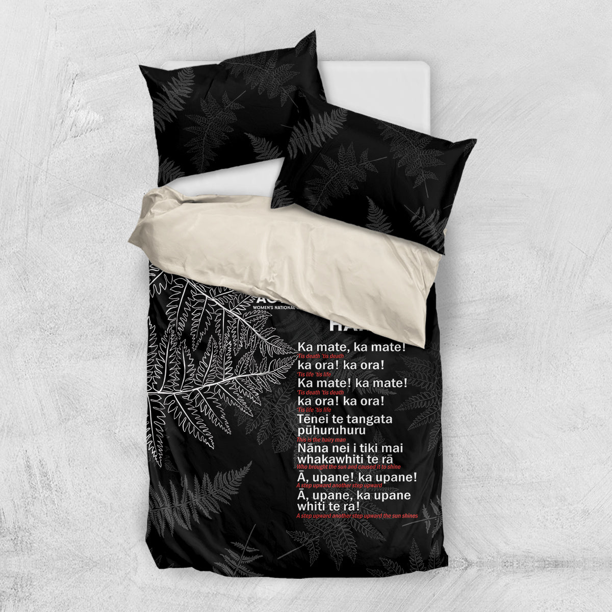 Custom New Zealand Haka Rugby Bedding Set 2024 Pacific Go Black Silver Fern LT14 US Twin 172cm x 218cm Black - Polynesian Pride