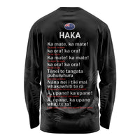 New Zealand Haka Rugby Long Sleeve Shirt 2024 Pacific Go Black Silver Fern LT14 - Polynesian Pride