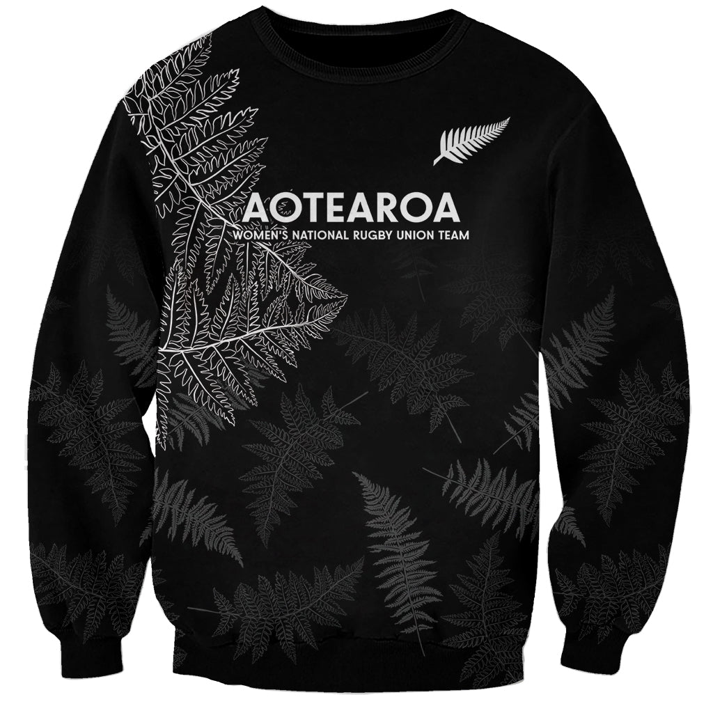 New Zealand Haka Rugby Sweatshirt 2024 Pacific Go Black Silver Fern LT14 Unisex Black - Polynesian Pride