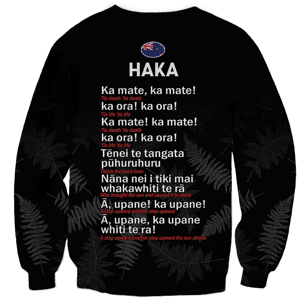New Zealand Haka Rugby Sweatshirt 2024 Pacific Go Black Silver Fern LT14 - Polynesian Pride