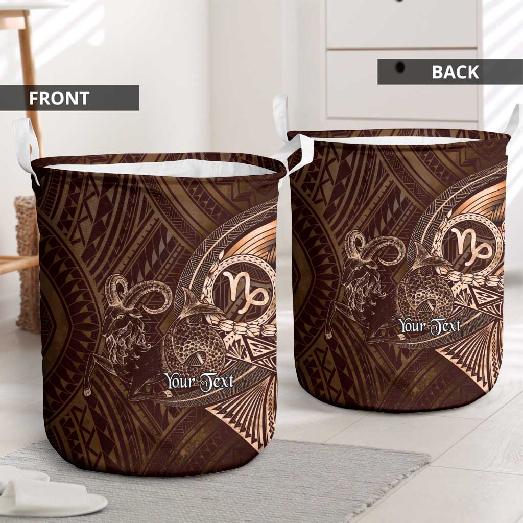 Personalised Polynesia Zodiac Capricorn Laundry Basket Galaxy Polynesian Pattern Chest Tattoo Style LT14 - Polynesian Pride