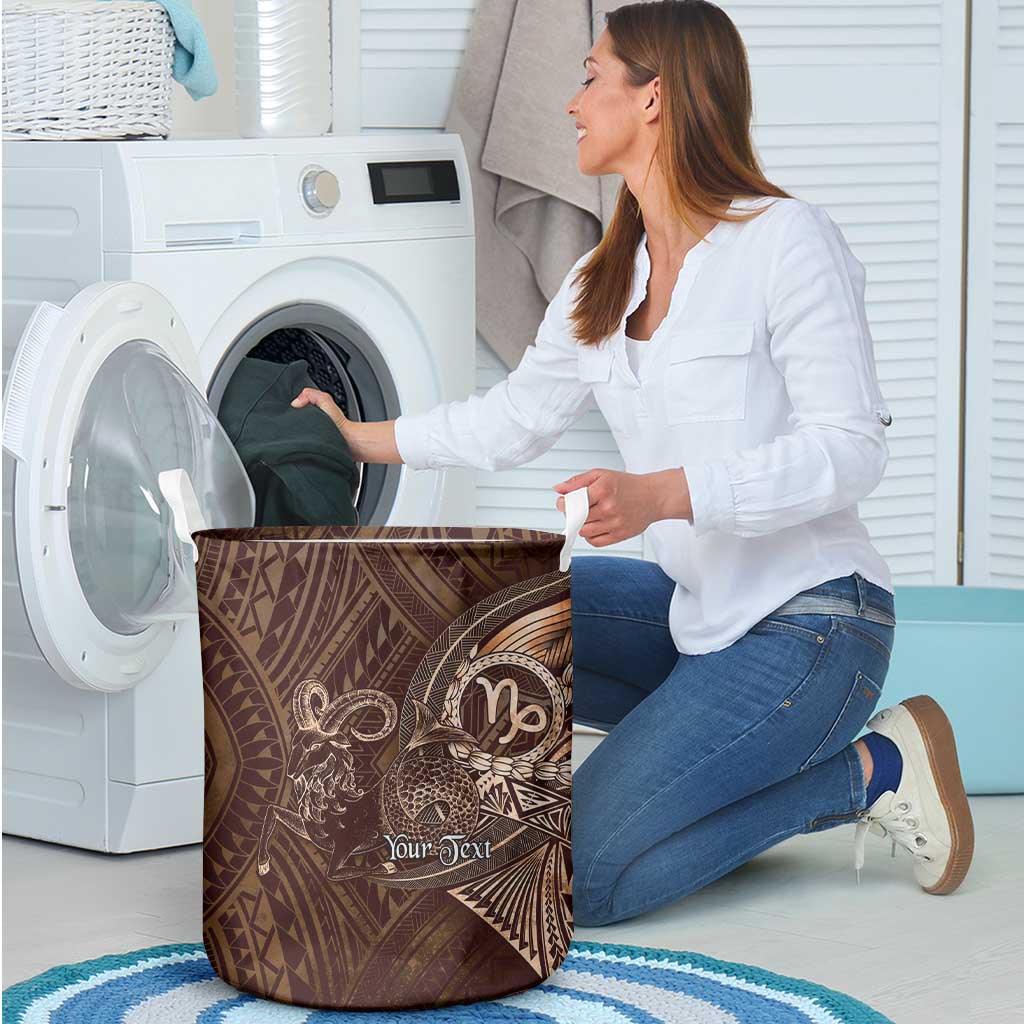 Personalised Polynesia Zodiac Capricorn Laundry Basket Galaxy Polynesian Pattern Chest Tattoo Style LT14 - Polynesian Pride