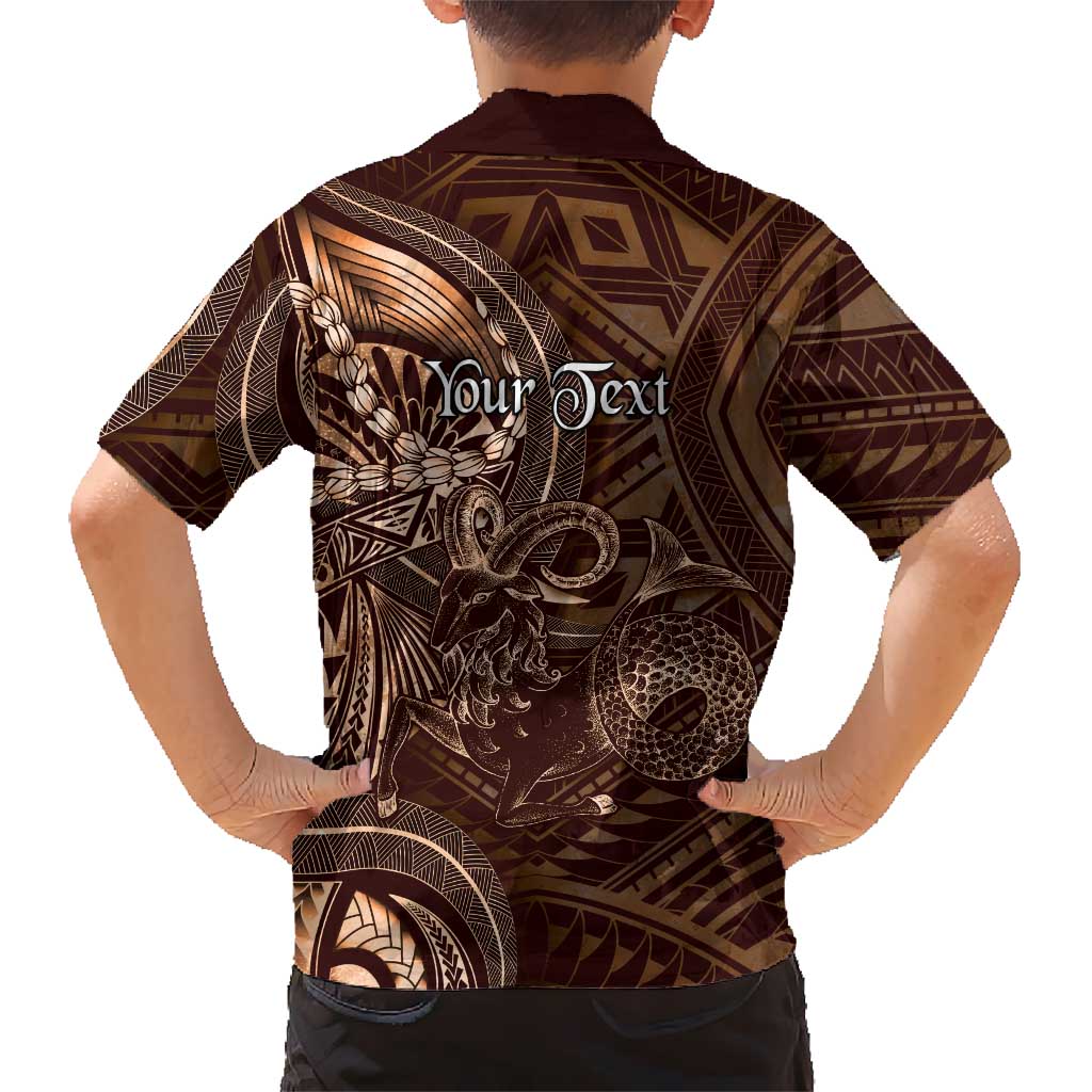 Personalised Polynesia Zodiac Capricorn Family Matching Summer Maxi Dress and Hawaiian Shirt Galaxy Polynesian Pattern Chest Tattoo Style LT14 - Polynesian Pride