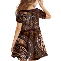 Personalised Polynesia Zodiac Capricorn Family Matching Summer Maxi Dress and Hawaiian Shirt Galaxy Polynesian Pattern Chest Tattoo Style LT14 - Polynesian Pride