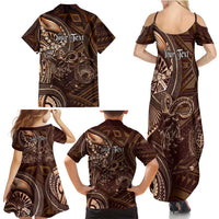 Personalised Polynesia Zodiac Capricorn Family Matching Summer Maxi Dress and Hawaiian Shirt Galaxy Polynesian Pattern Chest Tattoo Style LT14 - Polynesian Pride