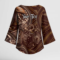 Personalised Polynesia Zodiac Capricorn Kimono Sleeve Blouse Galaxy Polynesian Pattern Chest Tattoo Style LT14 - Polynesian Pride