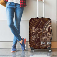Personalised Polynesia Zodiac Capricorn Luggage Cover Galaxy Polynesian Pattern Chest Tattoo Style LT14 - Polynesian Pride