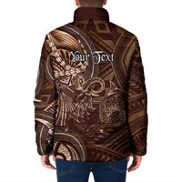 Personalised Polynesia Zodiac Capricorn Padded Jacket Galaxy Polynesian Pattern Chest Tattoo Style LT14 - Polynesian Pride