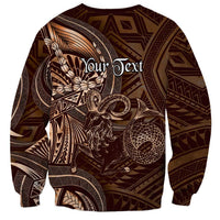 Personalised Polynesia Zodiac Capricorn Sweatshirt Galaxy Polynesian Pattern Chest Tattoo Style LT14 - Polynesian Pride