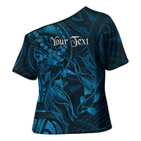 Personalised Polynesia Zodiac Pisces Cross Shoulder Shirt Galaxy Polynesian Pattern Chest Tattoo Style LT14 - Polynesian Pride