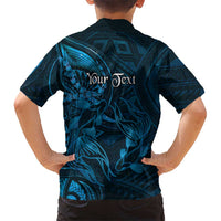 Personalised Polynesia Zodiac Pisces Family Matching Off Shoulder Short Dress and Hawaiian Shirt Galaxy Polynesian Pattern Chest Tattoo Style LT14 - Polynesian Pride
