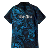 Personalised Polynesia Zodiac Pisces Family Matching Off Shoulder Short Dress and Hawaiian Shirt Galaxy Polynesian Pattern Chest Tattoo Style LT14 - Polynesian Pride