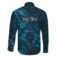 Personalised Polynesia Zodiac Pisces Family Matching Off Shoulder Short Dress and Hawaiian Shirt Galaxy Polynesian Pattern Chest Tattoo Style LT14 - Polynesian Pride