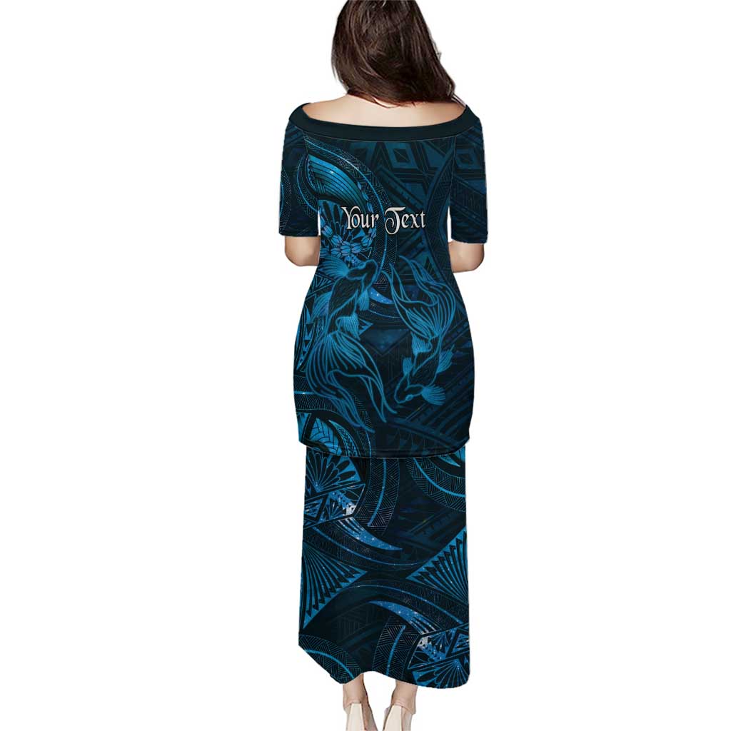 Personalised Polynesia Zodiac Pisces Family Matching Puletasi and Hawaiian Shirt Galaxy Polynesian Pattern Chest Tattoo Style LT14 - Polynesian Pride