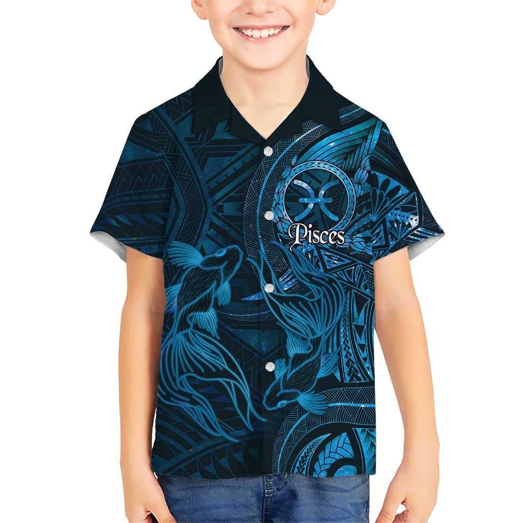 Personalised Polynesia Zodiac Pisces Hawaiian Shirt Galaxy Polynesian Pattern Chest Tattoo Style LT14 - Polynesian Pride