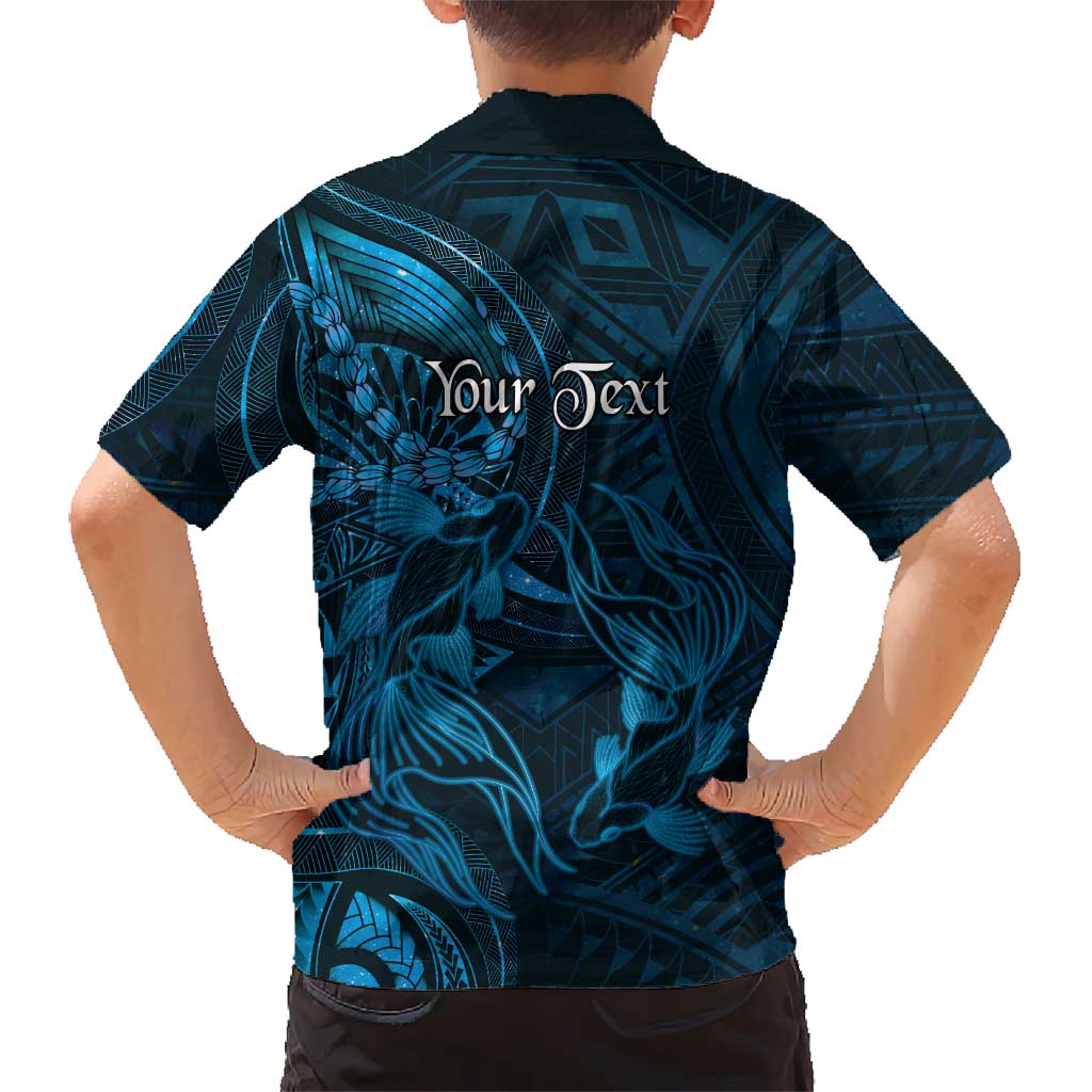Personalised Polynesia Zodiac Pisces Kid Hawaiian Shirt Galaxy Polynesian Pattern Chest Tattoo Style LT14 - Polynesian Pride