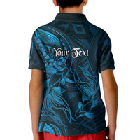 Personalised Polynesia Zodiac Pisces Kid Polo Shirt Galaxy Polynesian Pattern Chest Tattoo Style LT14 - Polynesian Pride