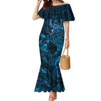 Personalised Polynesia Zodiac Pisces Mermaid Dress Galaxy Polynesian Pattern Chest Tattoo Style