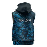 Personalised Polynesia Zodiac Pisces Sleeveless Hoodie Galaxy Polynesian Pattern Chest Tattoo Style LT14 - Polynesian Pride