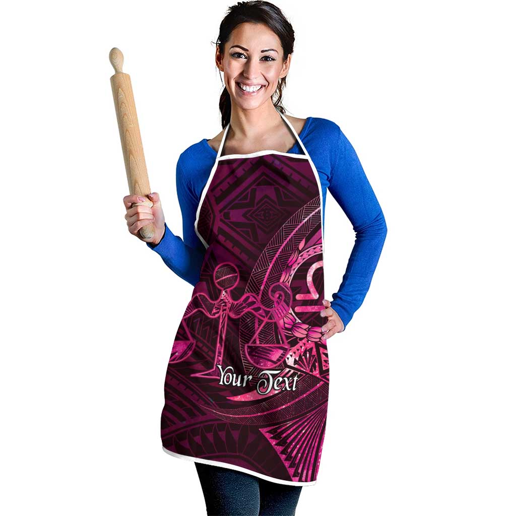 Personalised Polynesia Zodiac Libra Apron Galaxy Polynesian Pattern Chest Tattoo Style LT14 - Polynesian Pride
