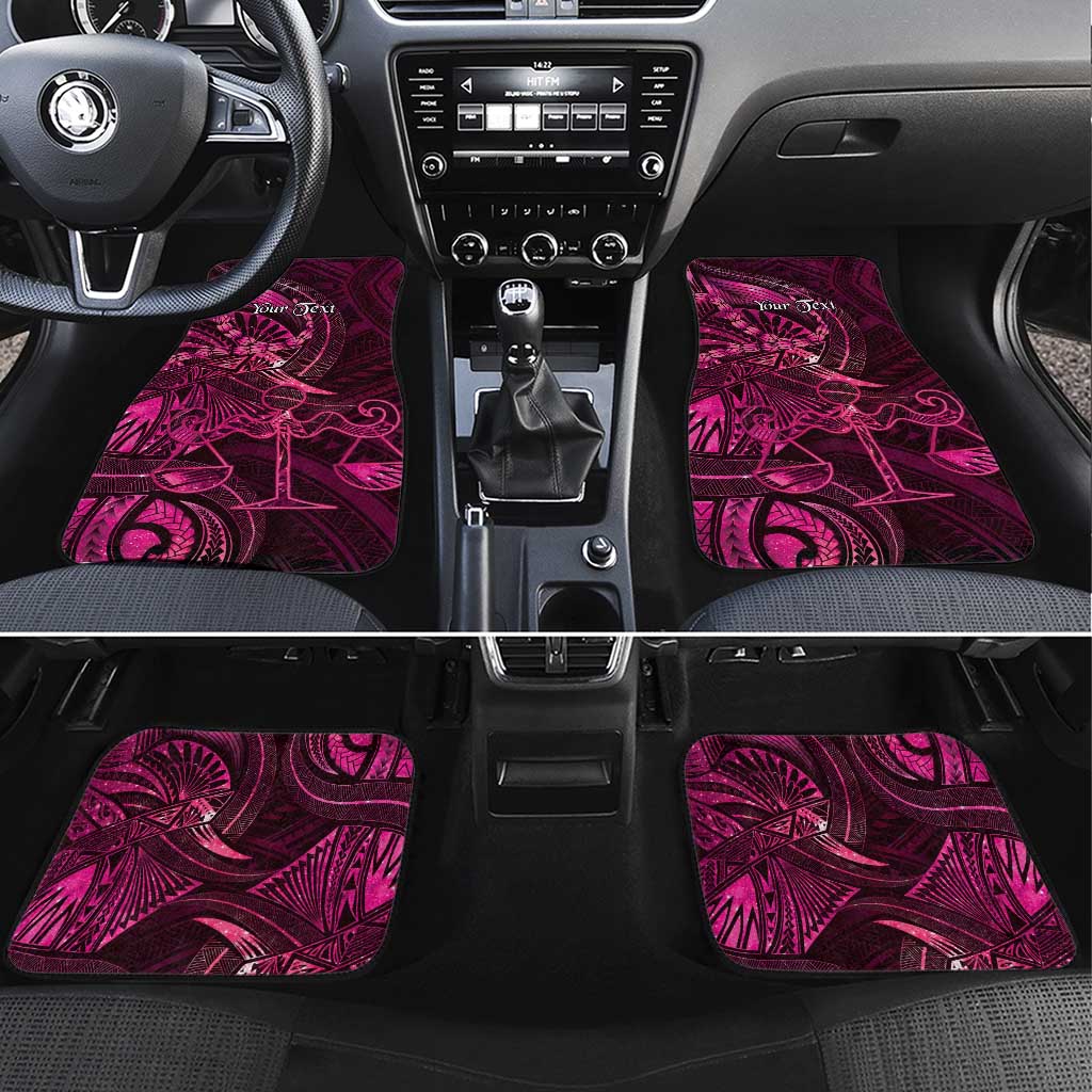 Personalised Polynesia Zodiac Libra Car Mats Galaxy Polynesian Pattern Chest Tattoo Style