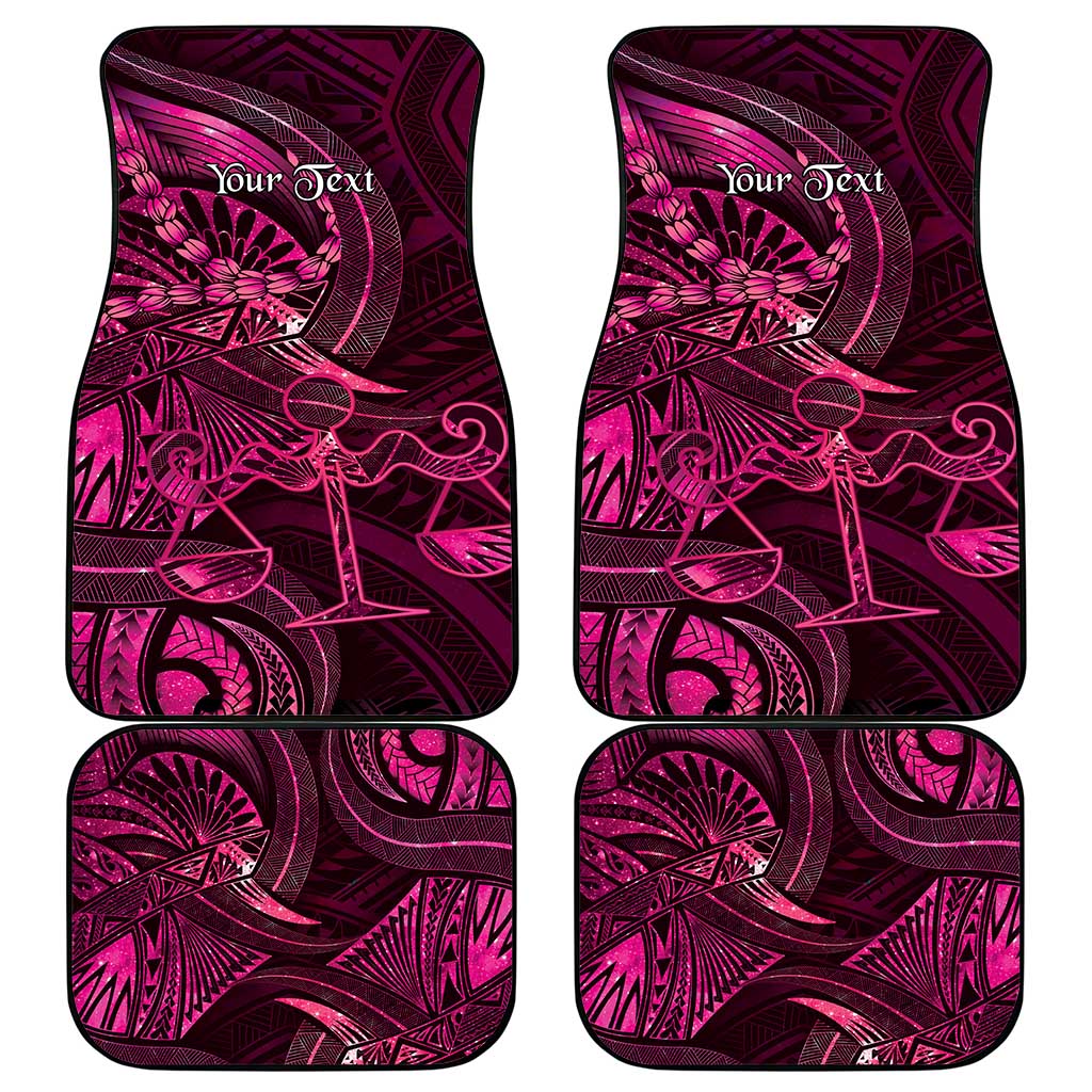 Personalised Polynesia Zodiac Libra Car Mats Galaxy Polynesian Pattern Chest Tattoo Style