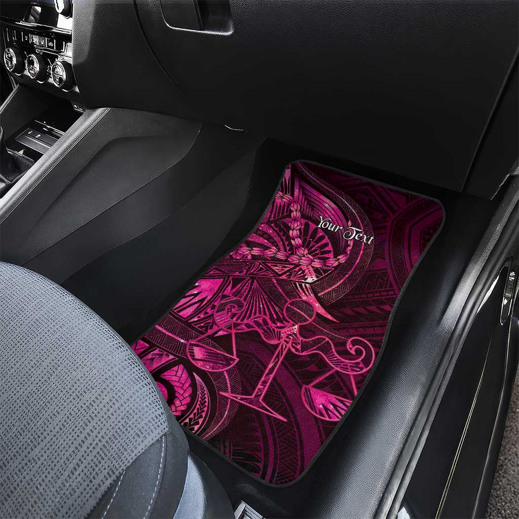Personalised Polynesia Zodiac Libra Car Mats Galaxy Polynesian Pattern Chest Tattoo Style