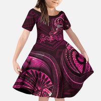 Personalised Polynesia Zodiac Libra Family Matching Off Shoulder Maxi Dress and Hawaiian Shirt Galaxy Polynesian Pattern Chest Tattoo Style