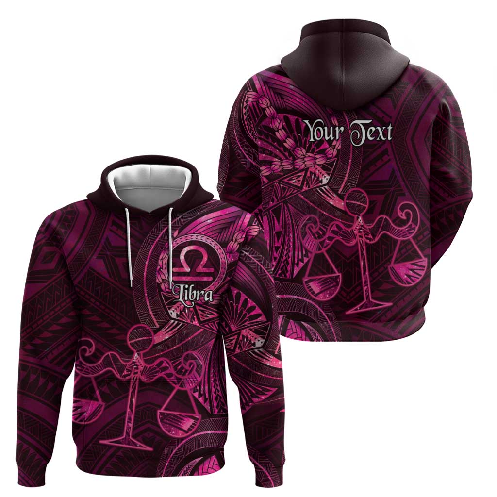 Personalised Polynesia Zodiac Libra Hoodie Galaxy Polynesian Pattern Chest Tattoo Style LT14 - Polynesian Pride