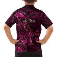 Personalised Polynesia Zodiac Libra Kid Hawaiian Shirt Galaxy Polynesian Pattern Chest Tattoo Style LT14 - Polynesian Pride