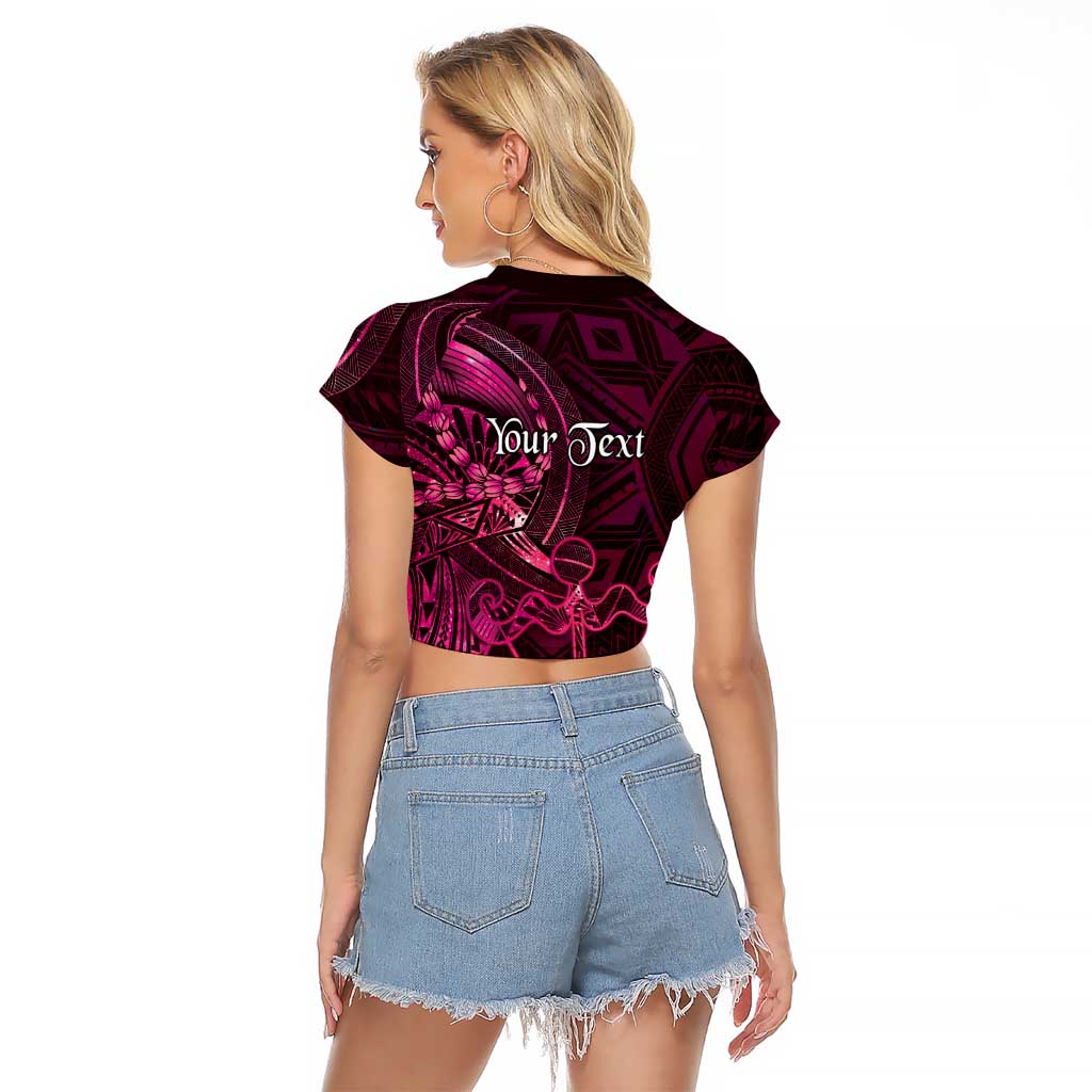 Personalised Polynesia Zodiac Libra Raglan Cropped T Shirt Galaxy Polynesian Pattern Chest Tattoo Style LT14 - Polynesian Pride