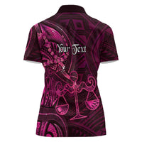 Personalised Polynesia Zodiac Libra Women Polo Shirt Galaxy Polynesian Pattern Chest Tattoo Style LT14 - Polynesian Pride