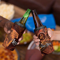 Personalised Polynesia Zodiac Leo 4 in 1 Can Cooler Tumbler Galaxy Polynesian Pattern Chest Tattoo Style