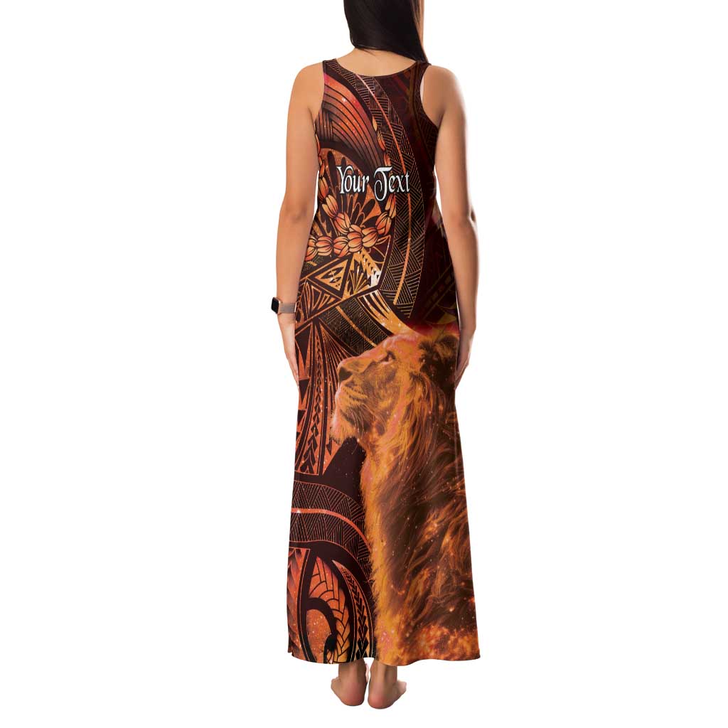 Personalised Polynesia Zodiac Leo Family Matching Tank Maxi Dress and Hawaiian Shirt Galaxy Polynesian Pattern Chest Tattoo Style LT14 - Polynesian Pride