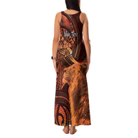 Personalised Polynesia Zodiac Leo Family Matching Tank Maxi Dress and Hawaiian Shirt Galaxy Polynesian Pattern Chest Tattoo Style LT14 - Polynesian Pride