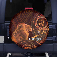 Personalised Polynesia Zodiac Leo Spare Tire Cover Galaxy Polynesian Pattern Chest Tattoo Style