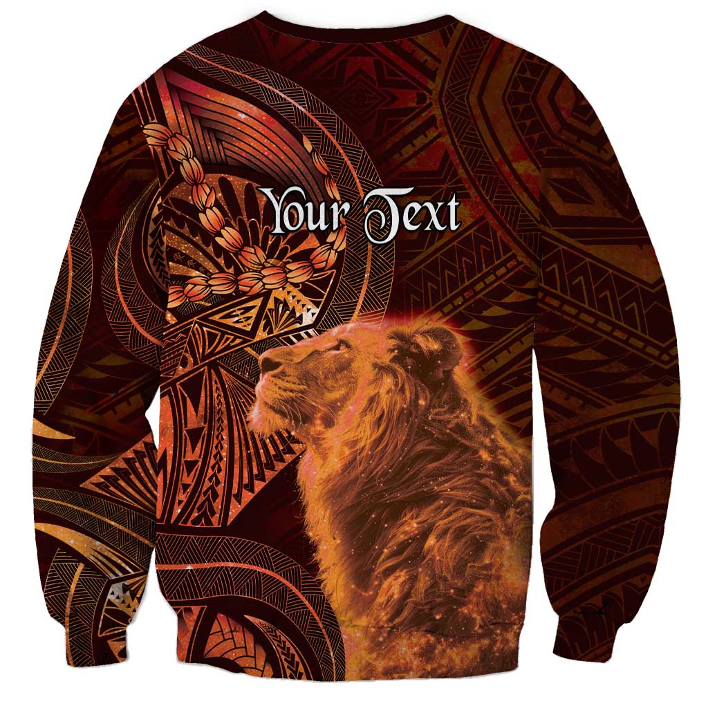 Personalised Polynesia Zodiac Leo Sweatshirt Galaxy Polynesian Pattern Chest Tattoo Style LT14 - Polynesian Pride