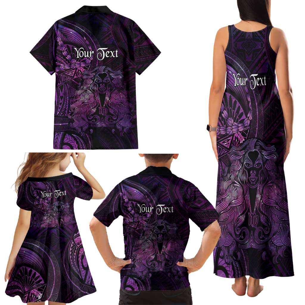 Personalised Polynesia Zodiac Virgo Family Matching Tank Maxi Dress and Hawaiian Shirt Galaxy Polynesian Pattern Chest Tattoo Style LT14 - Polynesian Pride