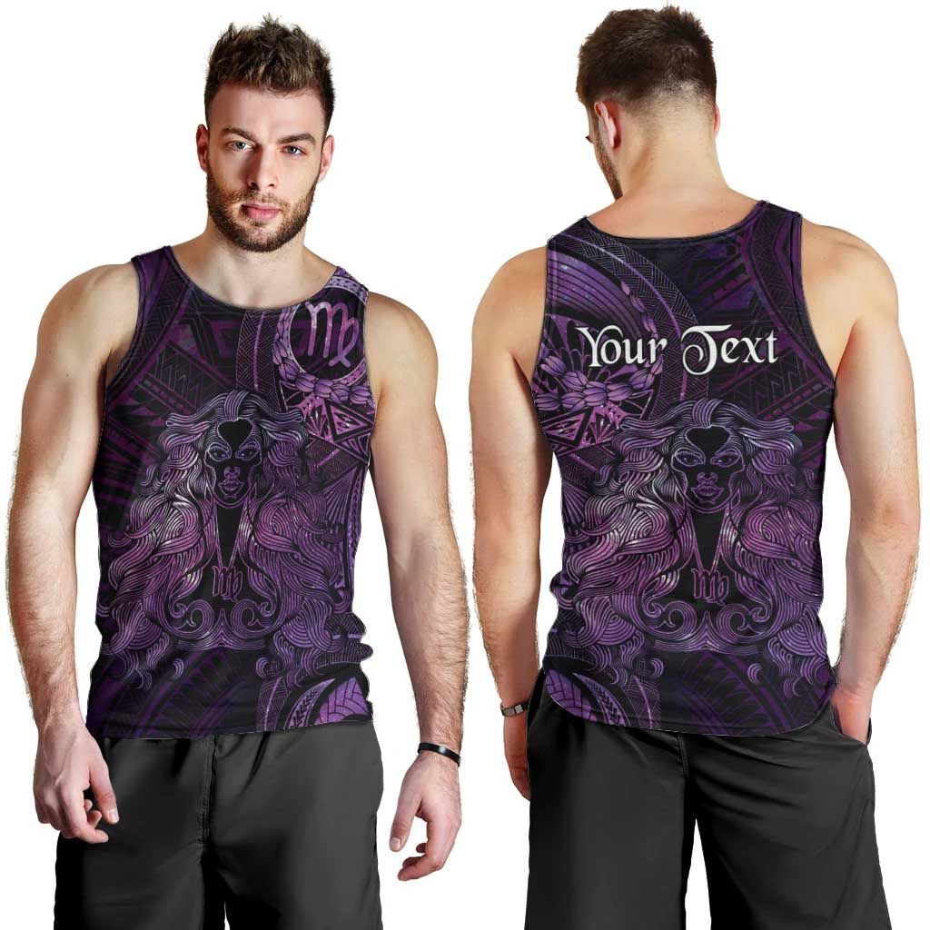 Personalised Polynesia Zodiac Virgo Men Tank Top Galaxy Polynesian Pattern Chest Tattoo Style
