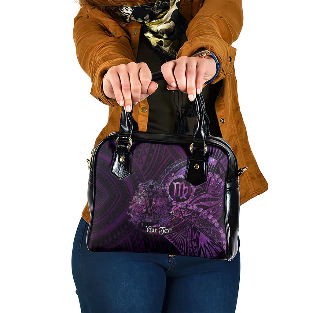 Personalised Polynesia Zodiac Virgo Shoulder Handbag Galaxy Polynesian Pattern Chest Tattoo Style LT14 One Size Purple - Polynesian Pride