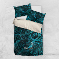 Personalised Polynesia Zodiac Sagittarius Bedding Set Galaxy Polynesian Pattern Chest Tattoo Style