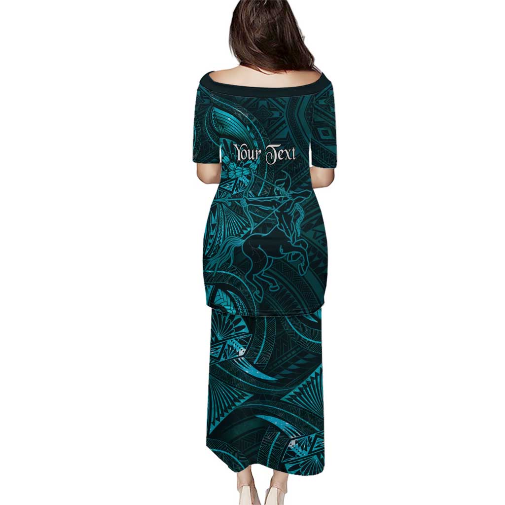 Personalised Polynesia Zodiac Sagittarius Family Matching Puletasi and Hawaiian Shirt Galaxy Polynesian Pattern Chest Tattoo Style LT14 - Polynesian Pride