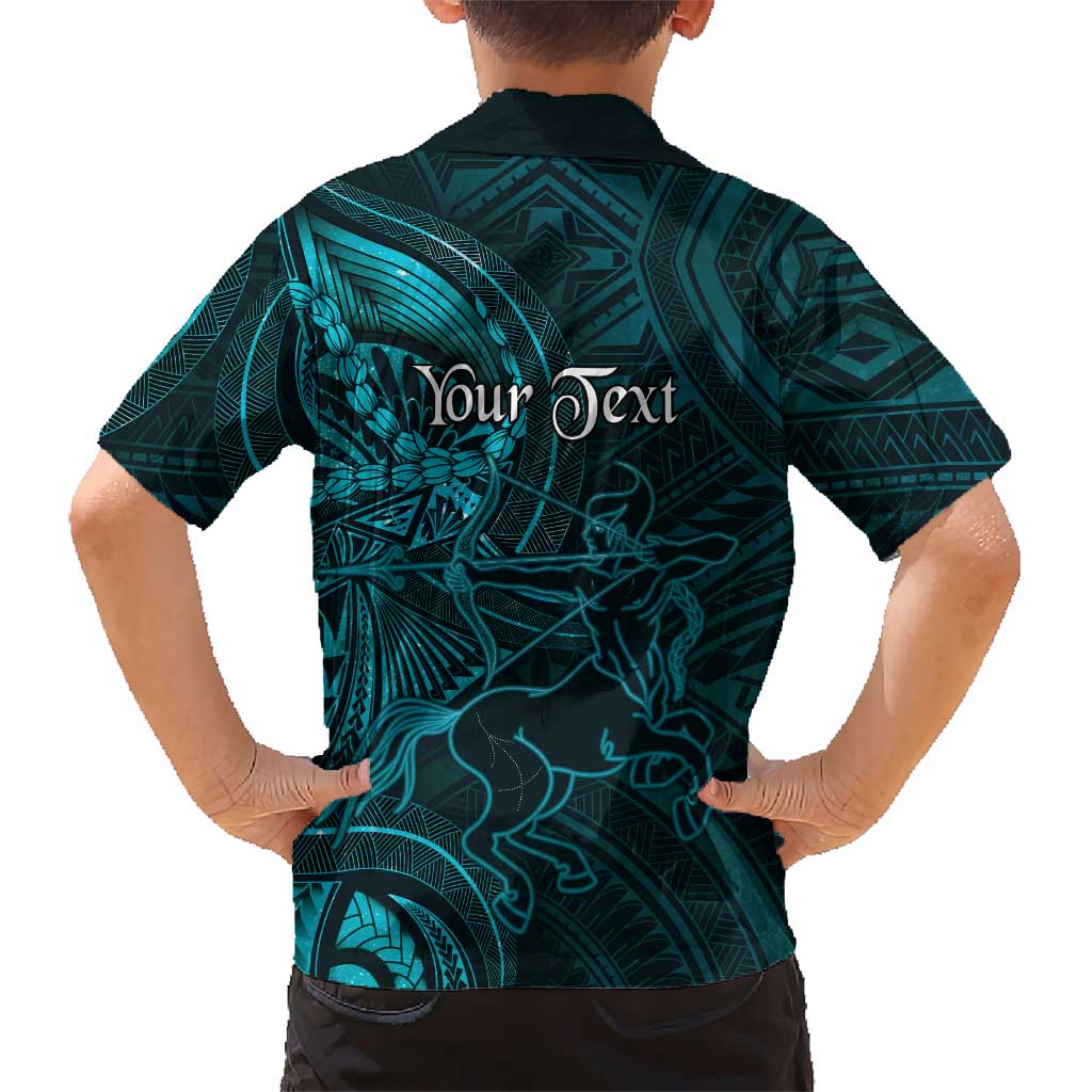 Personalised Polynesia Zodiac Sagittarius Family Matching Tank Maxi Dress and Hawaiian Shirt Galaxy Polynesian Pattern Chest Tattoo Style LT14 - Polynesian Pride