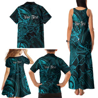 Personalised Polynesia Zodiac Sagittarius Family Matching Tank Maxi Dress and Hawaiian Shirt Galaxy Polynesian Pattern Chest Tattoo Style LT14 - Polynesian Pride