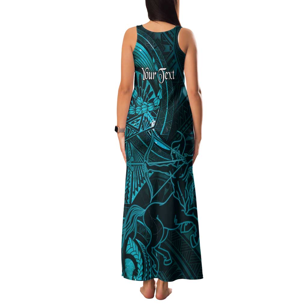 Personalised Polynesia Zodiac Sagittarius Family Matching Tank Maxi Dress and Hawaiian Shirt Galaxy Polynesian Pattern Chest Tattoo Style LT14 - Polynesian Pride
